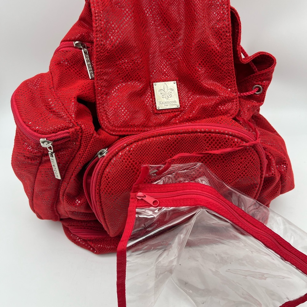Kalencom Of New Orleans Red Multi Purpose Backpac… - image 7